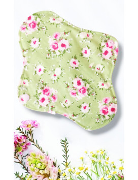 Pack 7 serviettes hygiéniques lavables - ROSES (M)