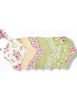 Pack 7 protège-strings lavables - ROSES (17 cm)