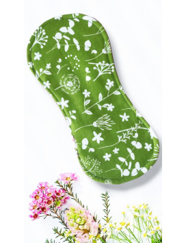 Pack 7 serviettes hygiéniques lavables sans ailettes - FLEURS DES CHAMPS (S)