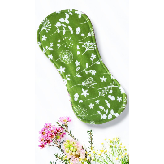 Pack 7 serviettes hygiéniques lavables sans ailettes - FLEURS DES CHAMPS (S)