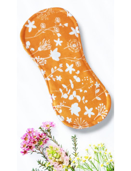 Pack 7 serviettes hygiéniques lavables sans ailettes - FLEURS DES CHAMPS (S)