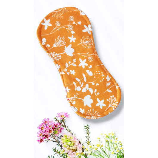 Pack 7 serviettes hygiéniques lavables sans ailettes - FLEURS DES CHAMPS (S)