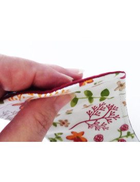 Pack 7 serviettes hygiéniques lavables sans ailettes - FLEURS DES CHAMPS (S)