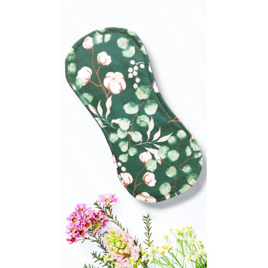 Pack 7 serviettes hygiéniques lavables sans ailettes - EUCALYPTUS (S)