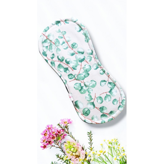 Pack 7 serviettes hygiéniques lavables sans ailettes - EUCALYPTUS (S)