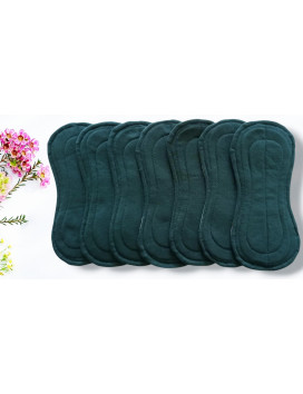 Pack 7 serviettes hygiéniques lavables sans ailettes - EUCALYPTUS (S)
