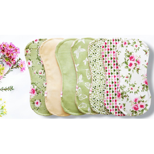 Confezione da 7 assorbenti lavabili senza ali - ROSA (S)