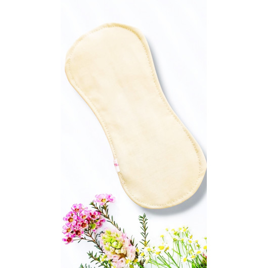 Pack 7 serviettes hygiéniques lavables sans ailettes - ROSES (S)