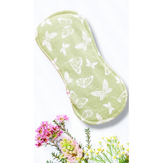 Pack 7 serviettes hygiéniques lavables sans ailettes - ROSES (S)