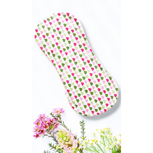 Pack 7 serviettes hygiéniques lavables sans ailettes - ROSES (S)