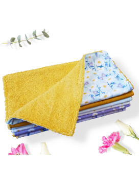 Essuie - tout lavable - PÂQUERETTES (7 feuilles)