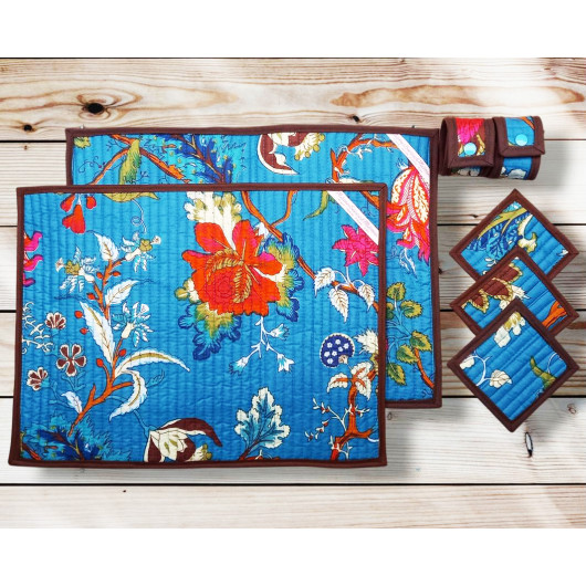 Sets de table avec sous-verres et ronds de serviette - NADU