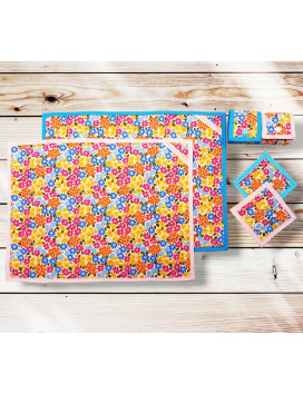 Sets de table avec sous-verres et ronds de serviette - GLADYS