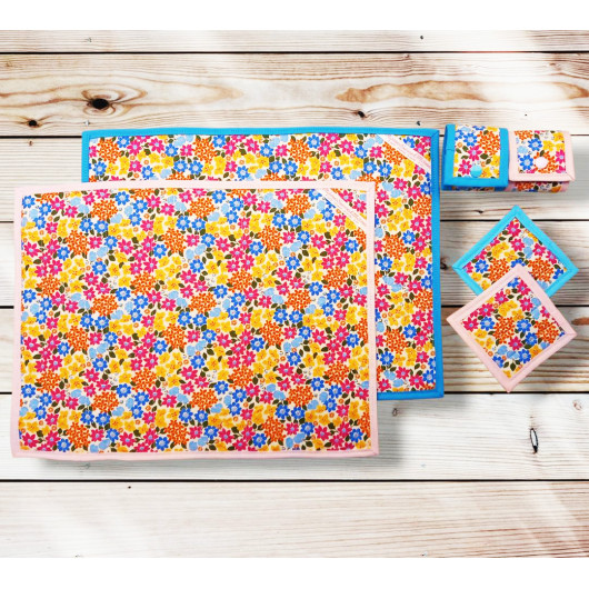 Sets de table avec sous-verres et ronds de serviette - GLADYS