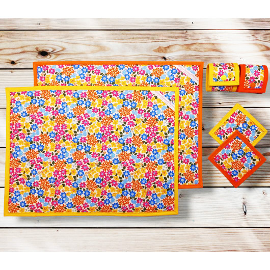 Sets de table avec sous-verres et ronds de serviette - GLADYS