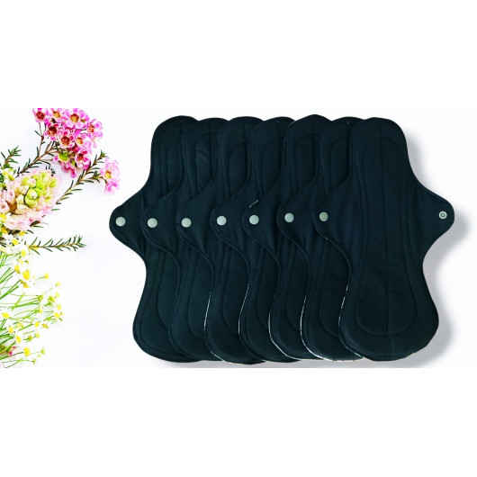 Pack 7 serviettes hygiéniques lavables EUCALYPTUS (XL/ NUIT)