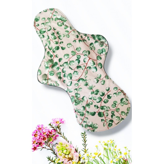 Pack 7 serviettes hygiéniques lavables EUCALYPTUS (XL/ NUIT)