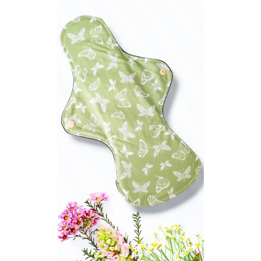 Pack 7 serviettes hygiéniques lavables ROSES (XL/ NUIT)