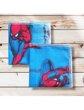 Fazzoletti di cotone lavabili e riutilizzabili - SPIDERMAN (22 x 22 cm)