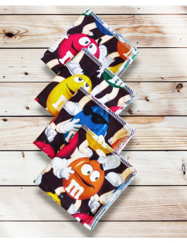 Mouchoirs en coton lavables et réutilisables - M&M'S