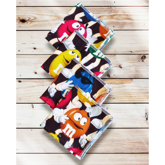 Mouchoirs en coton lavables et réutilisables - M&M'S