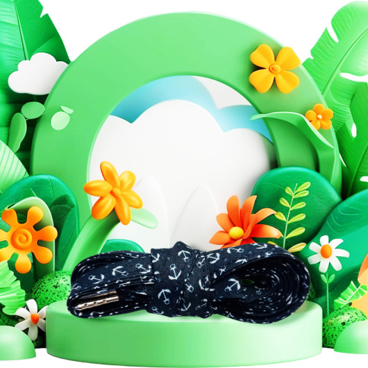 Paar Stoffschnürsenkel - MARINE ANCHOR (marineblau)