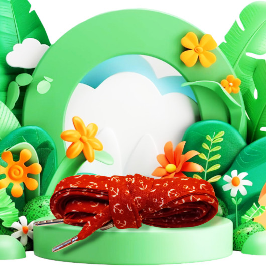 Par de cordones de tela - ANCLA MARINA