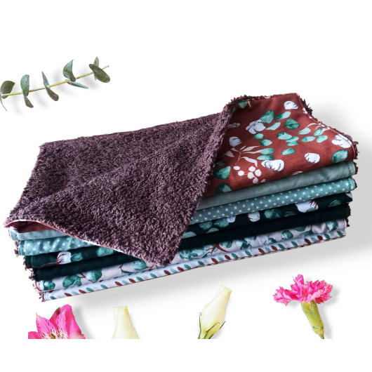 Essuie - tout lavable - EUCALYPTUS (7 feuilles)