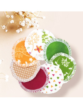 Disques démaquillants lavables - FLEURS DES CHAMPS