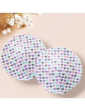 Coussinets d'allaitement lavables - COEURS TENDRES