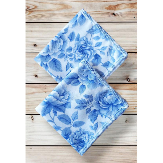 Mouchoirs en coton lavables et réutilisables - BRIDGERTON COBALT (20 x 20 cm)