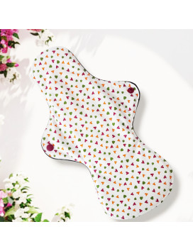 Pack 7 serviettes hygiéniques lavables - FLEURS DES CHAMPS - (XL/ NUIT)