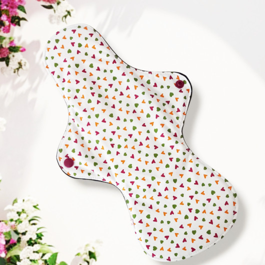 Pack 7 serviettes hygiéniques lavables - FLEURS DES CHAMPS - (XL/ NUIT)