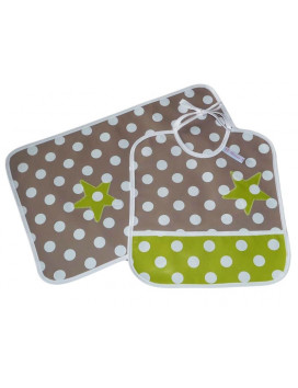 Bib kit and children's table set - APPLE STAR -