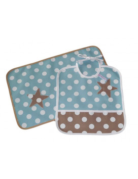 Kit bavoir et set de table enfant - SWEET STAR -