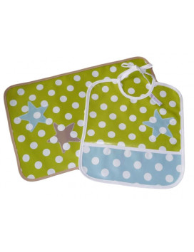 Kit bavoir et set de table enfant - THREE STAR -