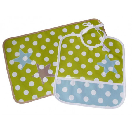 Kit bavoir et set de table enfant - THREE STAR -