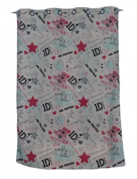 Ecru child curtain ONE DIRECTION GRAFFITI