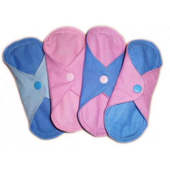 Reversible washable panty liner in cotton flannel