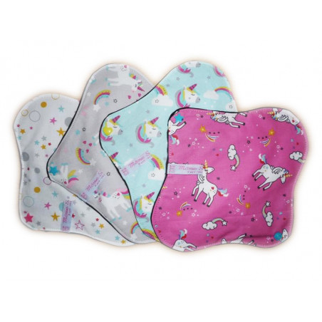 Set 4 UNICORN washable sanitary napkins (M)