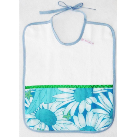 Sponge bib BLUE FLOWER