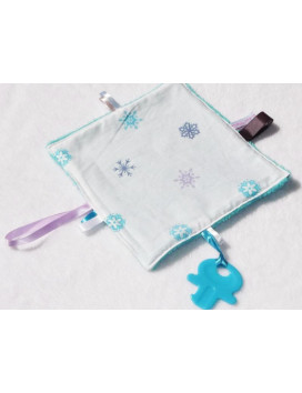 Doudou étiquettes 3 en 1 - SNOW -